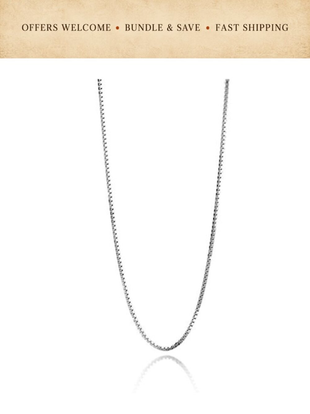 Titanium Steel Box Chain Necklace 316L Stainless Steel Lobster Clasp 16-30"
